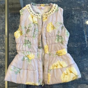 Miss Blumarine size 14 girls vest with rhinestone details
